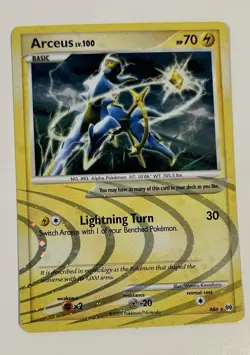 Pokemon TCG Arceus Platinum Holo Rare Card AR6 (2009) - Image 1