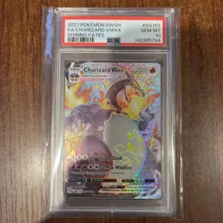 Pokemon TCG Charizard VMAX Holo PSA 10 Shining Fates SV107/SV122 - Image 1