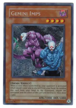 Yugioh - 1X Gemini Imps - Secret Rare - Unlimited - PP01-EN005 - Near Mint - Image 1
