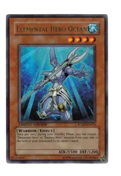 Yugioh- 1X Elemental Hero Ocean - Ultra Rare - Limited - JUMP-EN013 - Near Mint - Image 1