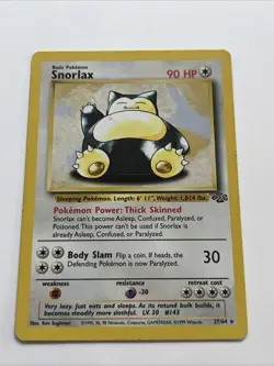 Pokemon 1999 Snorlax Jungle First Edition Rare 27/64 - Image 1
