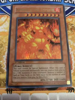 Yugioh Infernal Flame Emperor SD3-EN001 1st Edition NM - Image 1
