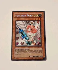 Yugioh Injection Fairy Lily LOD-100 Secret Rare LP - Image 1