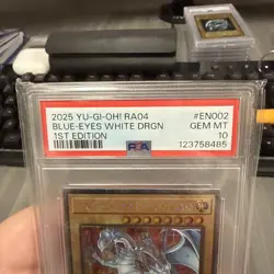Blue-Eyes White Dragon Yugioh RA04-EN002 Quarter Century Secret Rare 1st PSA 10 - Image 2