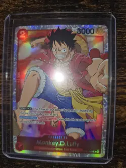 One Piece CCG Romance Dawn Foil Super Rare Monkey.D.Luffy #OP01-024 - Image 1