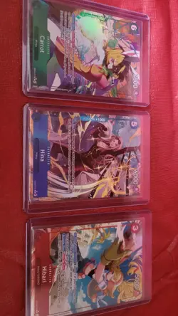 Bandai One Piece Card Game Holo Character Lot Hibari Hina Carrot 3 Cards - Image 2