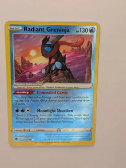 Radiant Greninja - 046/189 - Pokemon Astral Radiance Radiant Rare Card NM - Image 1