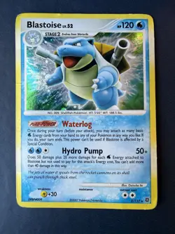 2007 Pokemon TCG Secret Wonders Blastoise Holo Rare Stage 2 2/132 120HP Card - Image 1
