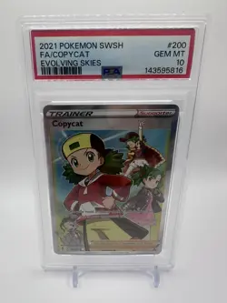 PSA 10 Copycat 200/203 Full Art Evolving Skies English Pokemon Card 2021 SWSH - Image 1