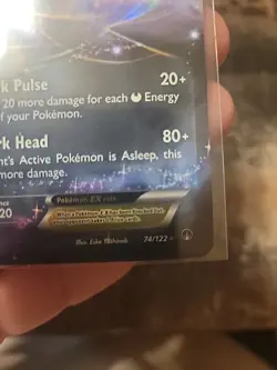 Pokemon Darkrai EX Ultra Rare Holo 74/122 Breakpoint HP180 Basic Card - Image 3
