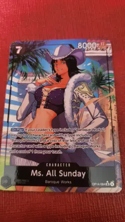 Bandai One Piece Ms. All Sunday OP14-084 SR 8000 Power 7 Cost Character Card - Image 1