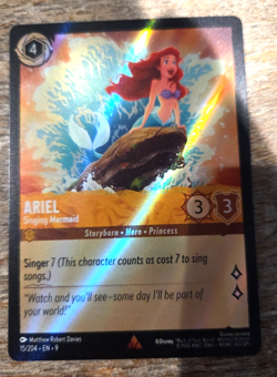 Disney Lorcana Ariel - Singing Mermaid 15/204, Foil Rare Card - Image 1