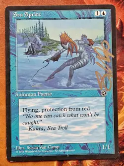 Mtg Autographed FE Sea Sprite x4 Playset Legends Whirling Dervish Signed - Image 5