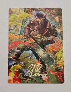 MTG Bebop, Porcine Punk #52/54 (Gold-Stamped Signature) TMNT Art Series - Image 1