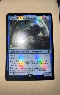 Magic: The Gathering Wan Shi Tong, Librarian 0078 Avatar Legendary Blue Holo - Image 1
