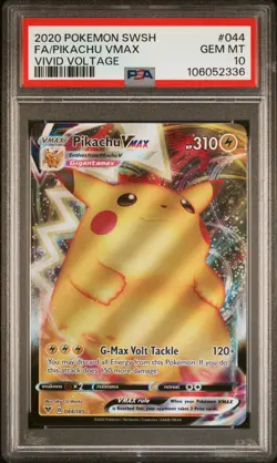 Pikachu VMAX - 044/185 - Full Art - Vivid Voltage - PSA 10 - Pokemon TCG - Image 1