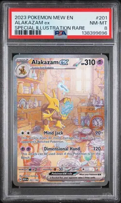 Alakazam EX 201/165 Special Illustration Rare 151 Pokemon PSA 8 *696 - Image 1