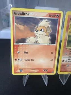 Pokemon Growlithe Card Lot Vintage + Blaine’s Growlithe Gym Heroes WOTC LP - Image 2