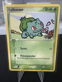 Bulbasaur 45/100 Crystal Guardians Vintage Pokemon Card EX Era LP - Image 1