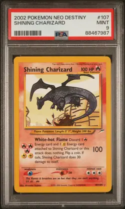 Shining Charizard 107/105 Neo Destiny Unlimited Pokemon PSA 9 *987 - Image 1