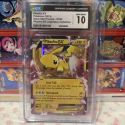 2015 Pokemon XY Black Star Promos #XY84 Pikachu EX CGC Gem mint 10 - Image 1