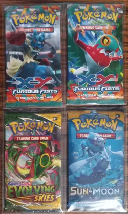 4x Pokemon 2 Furious Fists,1 Evolving Skies, 1 Sun&Moon Sealed Pack Lot 4 - TCG - Image 3
