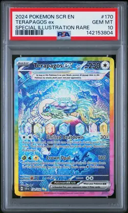 2024 POKEMON SCR EN-STELLAR CROWN SPECIAL ILLUSTRATION RARE TERAPAGOS EX PSA 10 - Image 1