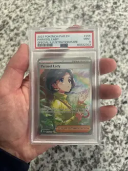 Pokemon TCG Parasol Lady Paradox Rift 255/182 Special Illustration Rare, PSA 9 - Image 3