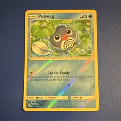 Pokemon Poliwag 37/214 Sm-Unbroken Bonds Basic HP60 Common Reverse Holo - Image 1