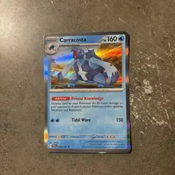 Pokemon TCG Stellar Crown Holo Rare Carracosta 038/142 Sv07 NM Condition - Image 1