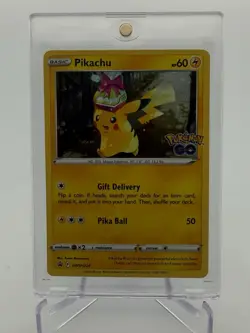 2022 Pokemon GO Pikachu Gift Delivery SWSH234 Holo Promo - Image 1