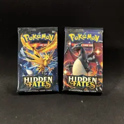 Pokemon TCG 2x Hidden Fates Booster Packs Factory Sealed 609411429020 - Image 1