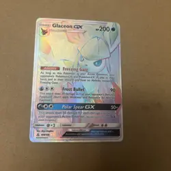 Pokemon Glaceon GX Full Art Rainbow Rare Ultra Prism Mint 159/156 PSA 10 Worthy - Image 1