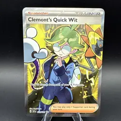 Pokemon TCG Clemont's Quick Wit 229/191 - Surging Sparks Full Art Trainer - Image 1
