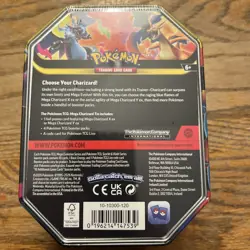 POKEMON MEGA CHARIZARD X EX TIN 4 BOOSTER PACKS & CHARIZARD PROMO BRAND NEW - Image 2