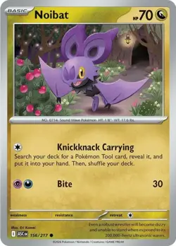 x4 Noibat - 156/217 - Common Pokemon ME02.5 Ascended Heroes M/NM - Image 1