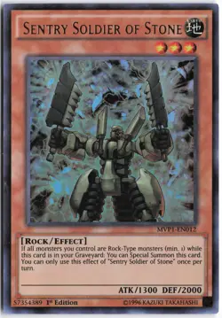 Yugioh - Sentry Soldier of Stone MVP1-EN012 1st Edition - The Dark Side of Dimen - Image 1