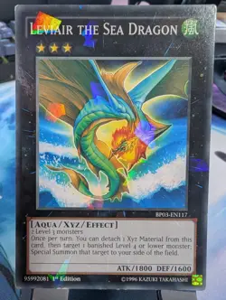 YuGiOh! Leviar The Sea Dragon BP03-EN117 Shatterfoil 1st Ed Some Play - Image 1