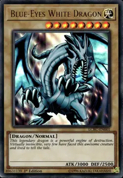 Blue-Eyes White Dragon 1st Ed LOB Art Ultra Rare LCKC-EN001 Yu-Gi-Oh! - Image 1