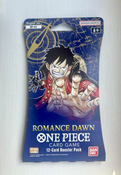One Piece OP01 SLEEVED Sealed Booster Pack Romance Dawn English - Image 1