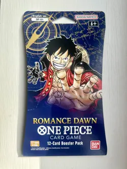 One Piece OP01 PRE ERRATA Sleeved Booster Pack TCG Romance Dawn English - Image 1