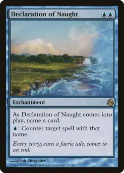 Declaration of Naught Morningtide NM Blue Rare MAGIC GATHERING CARD ABUGames - Image 1