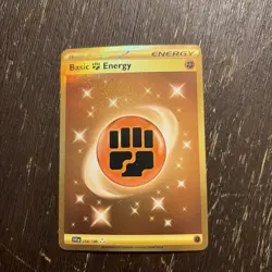 Pokemon Scarlet & Violet Basic Fighting Energy Gold Holo Hyper Rare Card 258/198 - Image 1