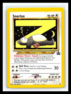💥 4 - Pokemon Snorlax w/ Eevee BLACK STAR # 49 + Promo Holo Rare Card Lot - Image 2