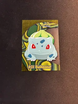 Pokemon Card #01 Bulbasaur Topps TV Series 2 PC2 Clear Plastic Chase Near Mint - Image 2