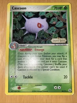 Cascoon 30/92 Legend Maker Reverse Holo Stamp Pokemon Card - Image 1