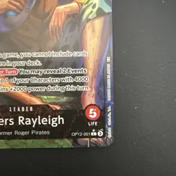 Silvers Rayleigh OP12-001 Alt Art L Legacy Of The Master One Piece Card Game ENG - Image 4