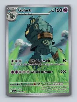 Golurk 123 2025 Pokemon S&V Black Bolt Illustration Rare Card NM+ (a) - Image 1