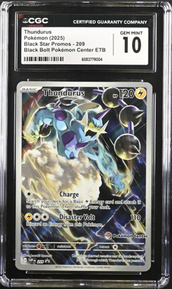 Thundurus 209 Pokemon Center Exclusive ETB Promo CGC 10 - Card Stamped - Image 1