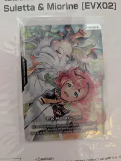 Gundam Card Game Suletta & Miorine EVX02 Playmat and Card Set Bandai Card Fest - Image 2
